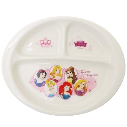 ディズニープリンセス キッズ仕切り付き食事皿 こども ランチプレート Forever a Princess ディズニー キャラクター グッズ
