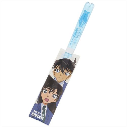 名探偵コナン おはし クリア箸 新一&蘭 ライトブルー アニメキャラクターグッズ通販 メール便可