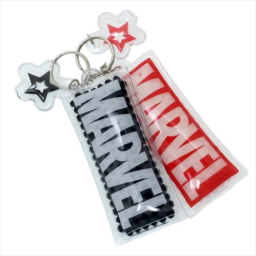 マーベル キーホルダー ジェルビーズキーホルダー ロゴ MARVEL プチギフト キャラクター グッズ メール便可