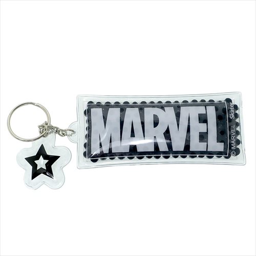 マーベル キーホルダー ジェルビーズキーホルダー ロゴ MARVEL プチギフト キャラクター グッズ メール便可