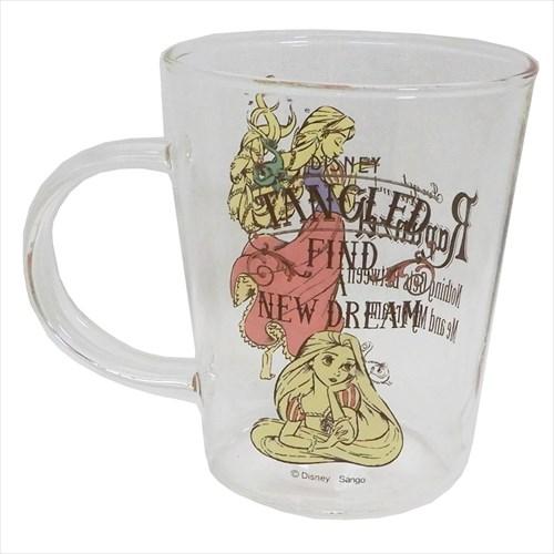 塔の上のラプンツェル マグカップ 耐熱ガラスMUG ヴィンテージ ディズニープリンセス 350ml キャラクター グッズ