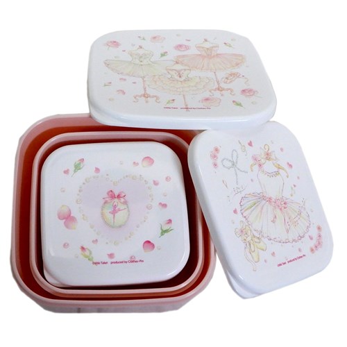 たけいみき お弁当箱 入れ子ランチボックス3Pセット エトワール 510ml 320ml 180ml ガーリーイラスト グッズ