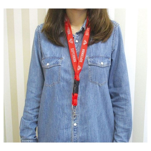 スーパーマン ネックストラップ ランヤード ネイビー DCコミックス スマホストラップ キャラクター グッズ メール便可