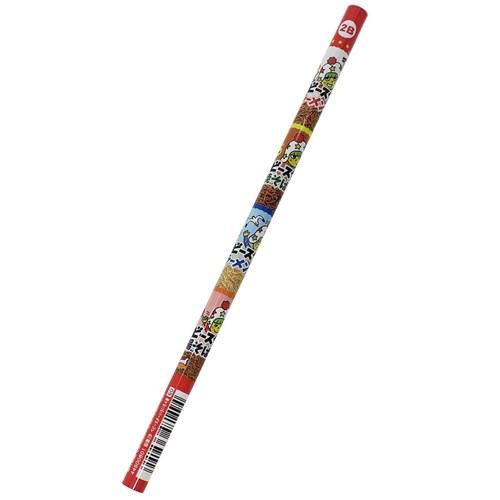 ベビースターラーメン 鉛筆 丸軸 えんぴつ 2B いろいろ4連 おやつマーケット 新学期準備雑貨 キャラクター グッズ メール便可