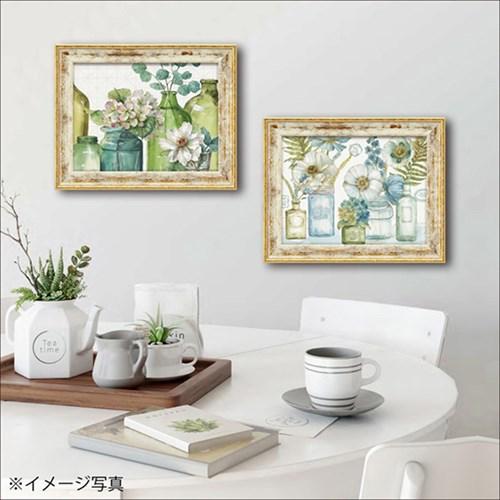 リサ オーディット フラワーアート ミニゲル アートフレーム ミックス グリーン 24.5x19.5cm インテリア グッズ 取寄品