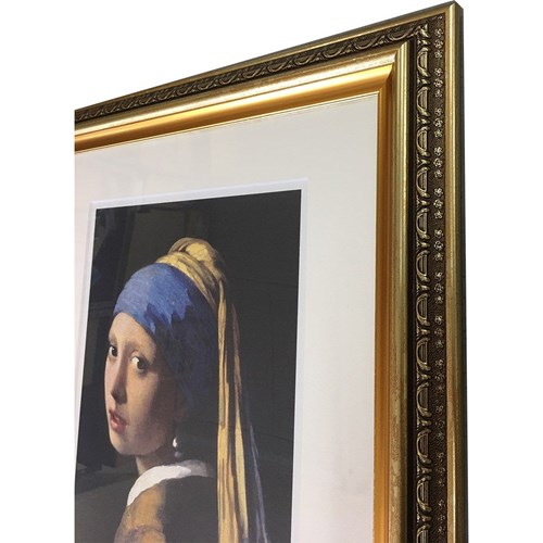 ヨハネス・フェルメール 名画 Famous Artist Seriese フェルメール 真珠の耳飾りの少女 　 49×59.5×2.5cm 取寄品 送料無料