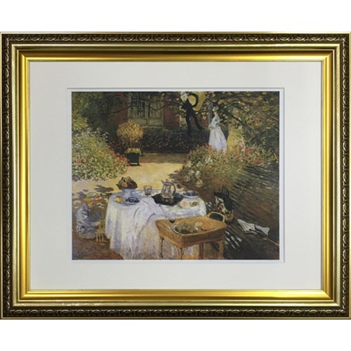 クロード・モネ 名画 Famous Artist Seriese 庭園での昼食 49×59.5×2.5cm ギフト 装飾 インテリア 取寄品 送料無料