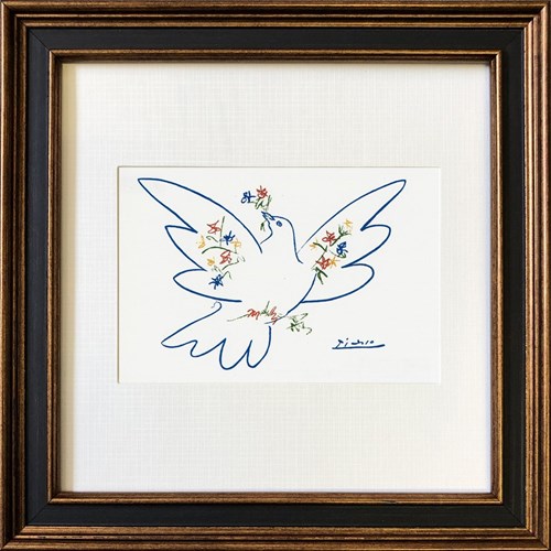 パブロ・ピカソ 名画 Picasso 平和のはと 24×24×2cm ギフト 装飾 インテリア 取寄品