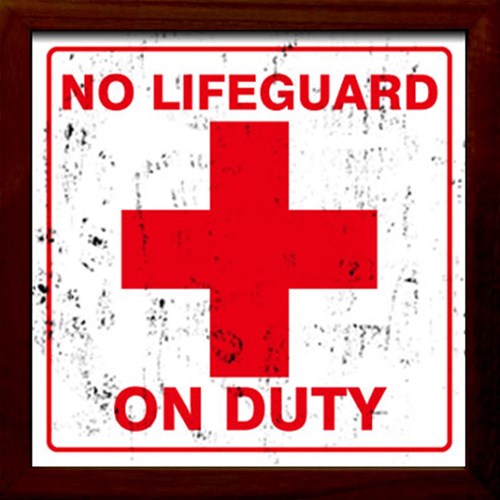 サインフレーム カフェ インテリア SIGN FRAME No Lifeguard 22×22×2cm ギフト 装飾 インテリア 取寄品