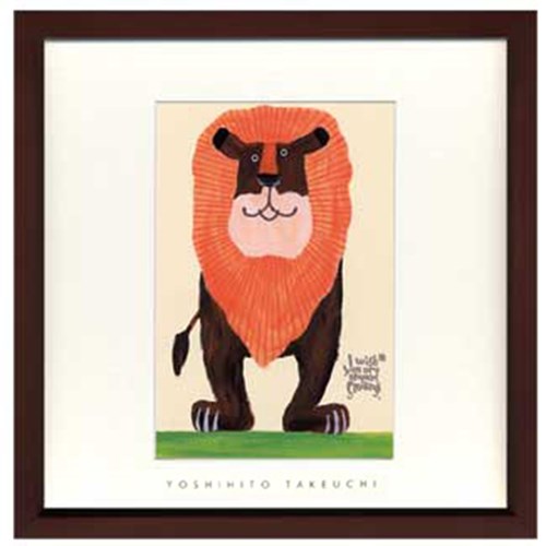 武内祐人 動物 アート Yoshihito Takeuchi Square Frame 22×22×2cm ギフト 装飾 インテリア 取寄品