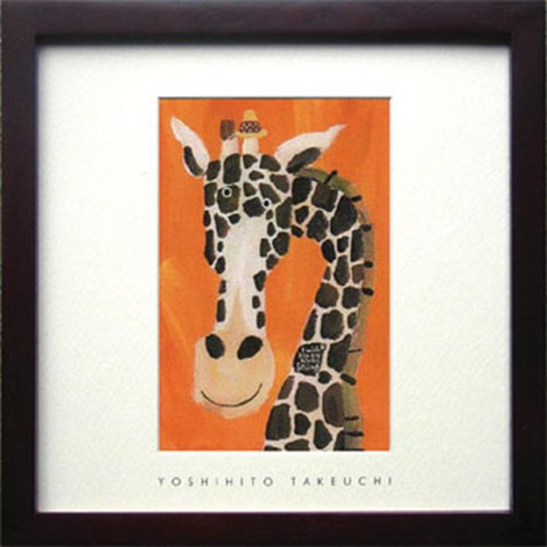 武内祐人 動物 アート Yoshihito Takeuchi Square Frame 22×22×2cm ギフト 装飾 インテリア 取寄品
