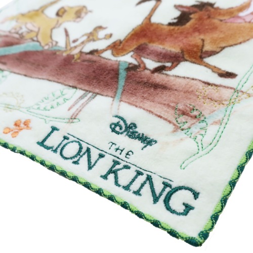 ライオンキング ハンドタオル 刺繍 ハンカチタオル フリーデイズ ディズニー 24×24ｃｍ キャラクター グッズ メール便可
