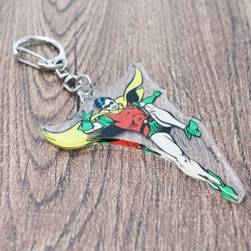 バットマン ダイカット アクリルキーホルダー キーリング ロビン DCコミック バッグチャーム キャラクター グッズ メール便可