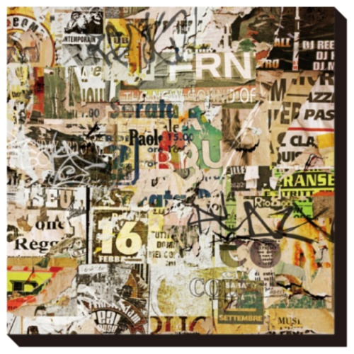 Art Panel パネル Binkski Grunge Background with Old Torn Posters IAP-52115 取寄品 送料無料