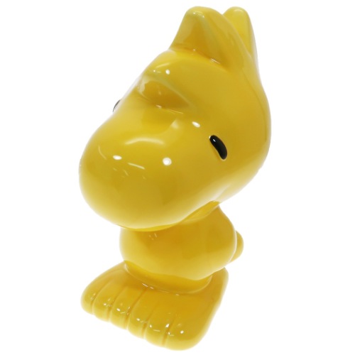 スヌーピー 陶器製 貯金箱 セラミック 立体 コインバンク ウッドストック ピーナッツ かわいい キャラクター グッズ