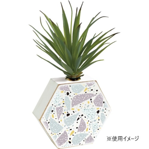 アート フラワー ベース 花瓶 テラゾー (C) FV-01206 13.2x 11.5x 3.5cm ロハス インテリア雑貨 取寄品