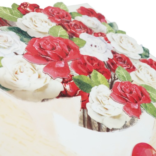 ブーケ型 色紙 ダイカット ばら 封筒付き 二つ折り メッセージボード L メッセージシール4柄6枚付き 卒業メモリアル グッズ