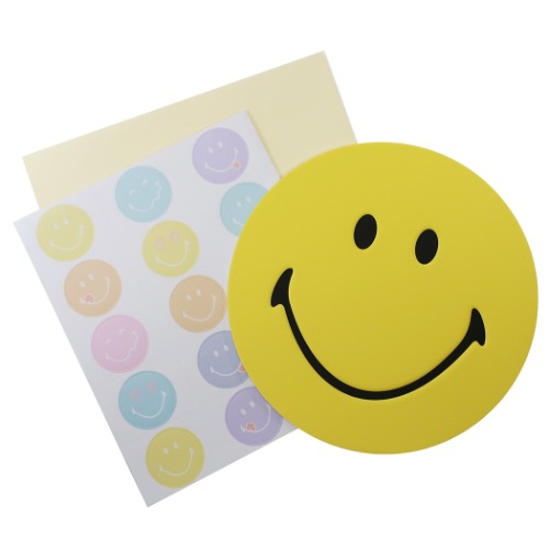 スマイリーフェイス 色紙 ぷくぷく 寄せ書き メッセージボード Smiley Face 卒業記念 キャラクター グッズ