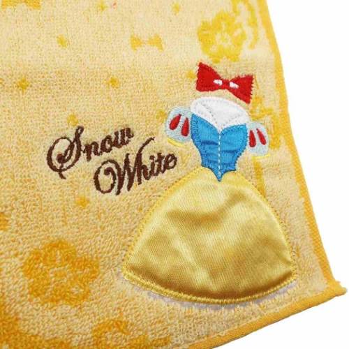 白雪姫 ハンカチタオル ジャガード ミニタオル キュートイエロードレス ディズニー 約25×25cm プリンセス グッズ メール便可