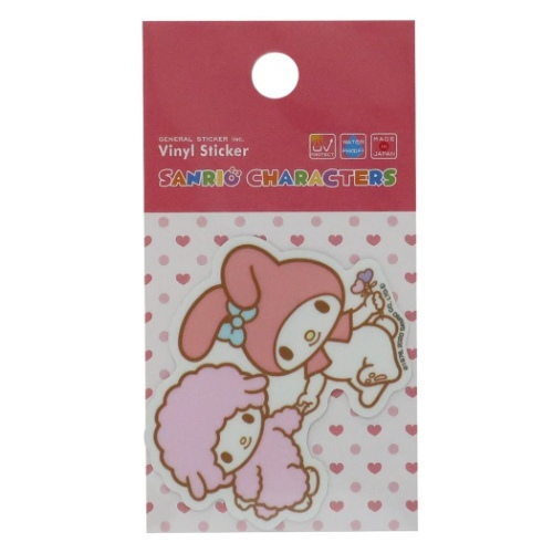マイメロディ ダイカット ミニステッカー ビニール シール ピアノちゃん サンリオ 耐水耐光仕様 キャラクター グッズ メール便可