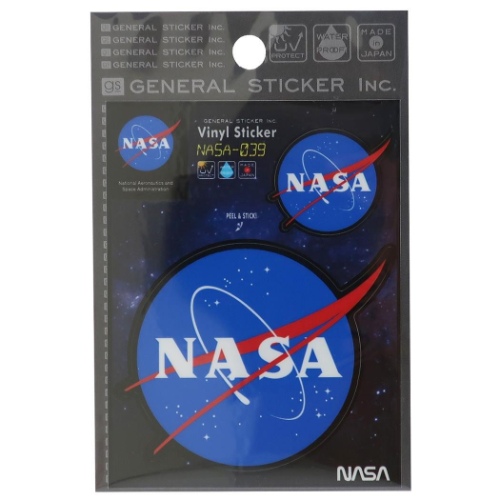 ビニール ステッカー ビッグ シール NASA ナサ039 耐水耐光仕様 オフィシャル グッズ メール便可