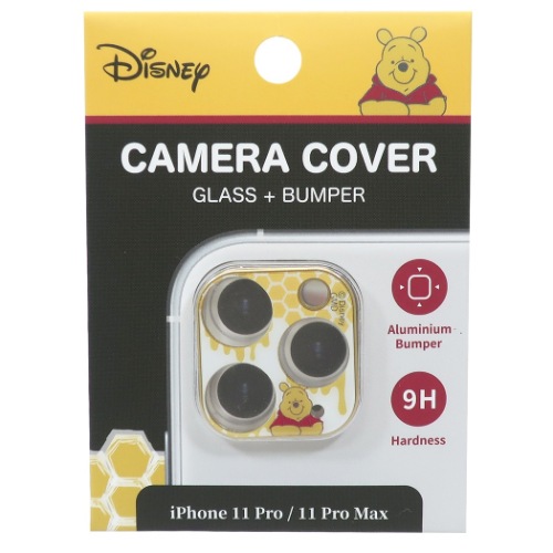 くまのプーさん iPhone 11 Pro/11 ProMax用アクセサリー アイフォン11プロ 11プロマックス用カメラカバー ディズニー メール便可