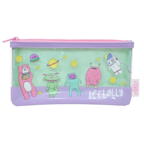 筆箱 クリアフラット ペンケース アイスローリー エイリアン ICELOLLY キャラクター グッズ メール便可