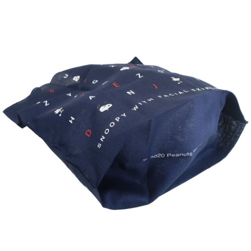 スヌーピー エコバッグ ハンカチ ショッピングバッグ アルファベット ピーナッツ キャラクター グッズ メール便可