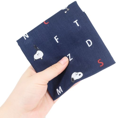 スヌーピー エコバッグ ハンカチ ショッピングバッグ アルファベット ピーナッツ キャラクター グッズ メール便可