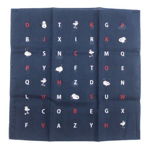 スヌーピー エコバッグ ハンカチ ショッピングバッグ アルファベット ピーナッツ キャラクター グッズ メール便可