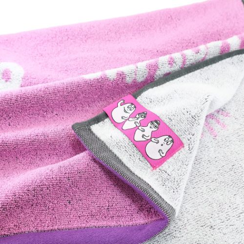 バーバパパ フェイスタオル ジャガード ロングタオル BARBAPAPA ピンク キャラクター グッズ メール便可