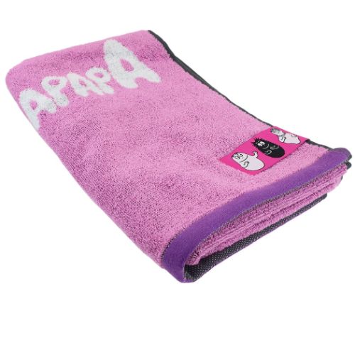 バーバパパ フェイスタオル ジャガード ロングタオル BARBAPAPA ピンク キャラクター グッズ メール便可