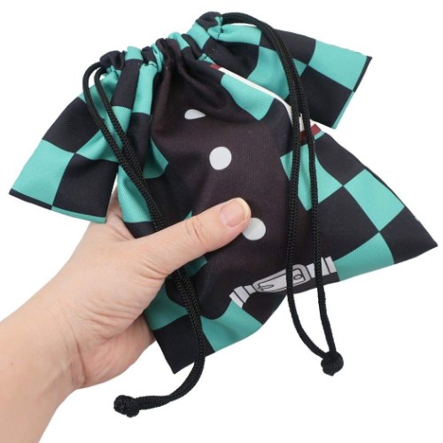 鬼滅の刃 巾着袋 竈門炭治郎 羽織風 巾着 少年ジャンプ アニメキャラクター グッズ メール便可