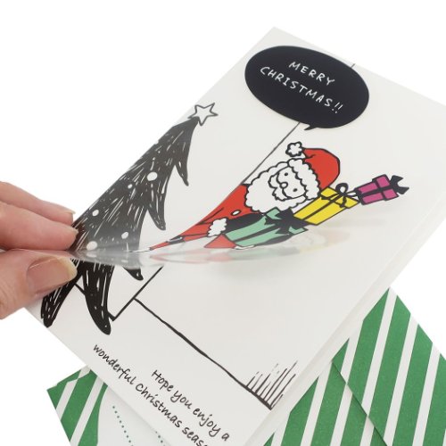 クリスマスカード ウォール ステッカーカード フォーユーサンタ Xmas グッズ メール便可