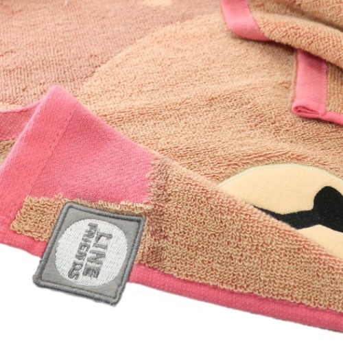 フェイスタオル LINE FRIENDS ジャガード ロングタオル ハローチョコ LINEスタンプ キャラクター グッズ メール便可