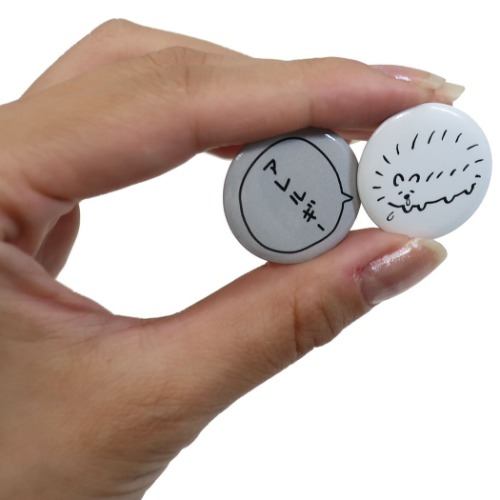 缶バッジ アレルギー エチケット カンバッジ 2個セット トコット はりねずみ かわいい グッズ メール便可