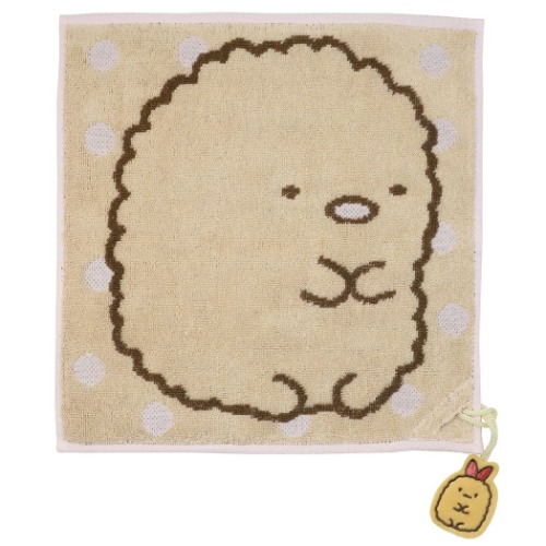 すみっコぐらし ミニタオル ジャガード ハンカチタオル とんかつとえびふらいのしっぽ サンエックス キャラクター グッズ メール便可