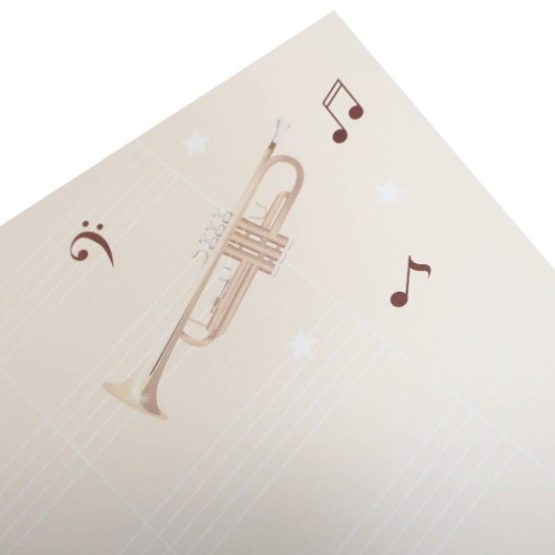 色紙 音楽 二つ折り メッセージボード 吹奏楽部 部活シリーズ 寄せ書き グッズ