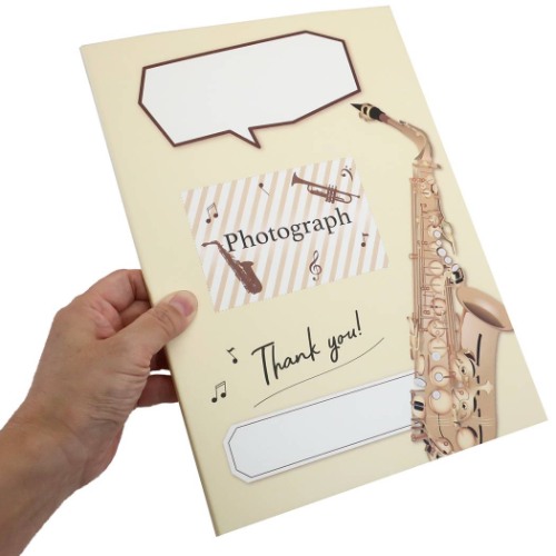 色紙 音楽 二つ折り メッセージボード 吹奏楽部 部活シリーズ 寄せ書き グッズ