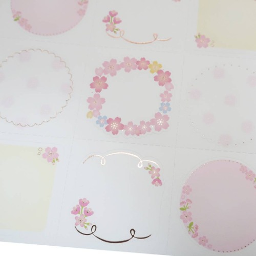 メッセージ 色紙シール セット 桜フレーム メモリアル雑貨 寄せ書き グッズ メール便可