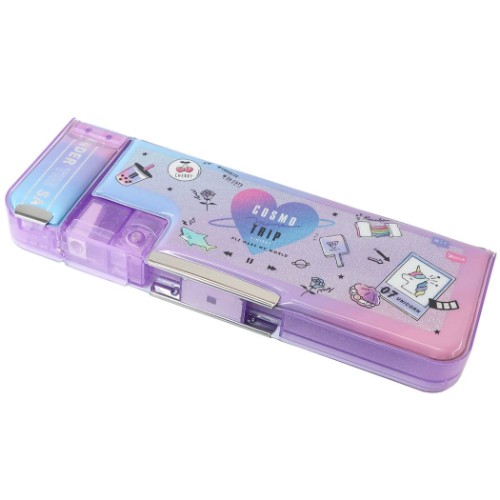 子供用 筆箱 両面開き ソフト ペンケース 21年 グッズ 新入学 コスモトリップ プレゼント 時間指定不可