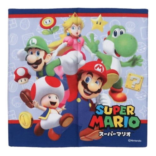 スーパーマリオ　ABCハンカチ　スーパーマリオワールド　ハンカチ マリオ ハンカチ マリオ 4943777637108 ミニタオル ハンカチ