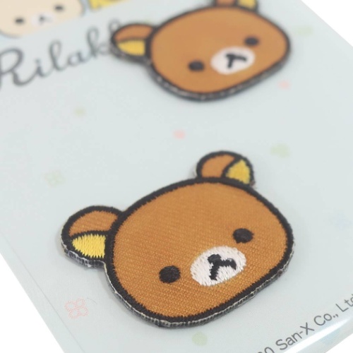 リラックマ ワッペン ミニアイロンパッチシール 2枚セット Rilakkuma サンエックス キャラクター グッズ メール便可