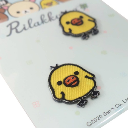 リラックマ ワッペン ミニアイロンパッチシール 2枚セット キイロイトリ サンエックス キャラクター グッズ メール便可