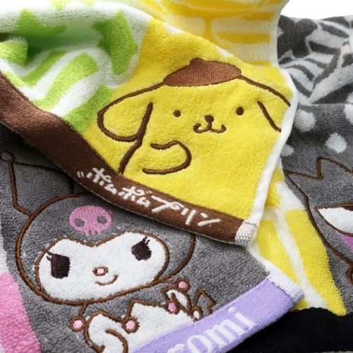 バッドばつ丸 フェイスタオル ジャガード ロングタオル シャンブル サンリオ キャラクター グッズ メール便可