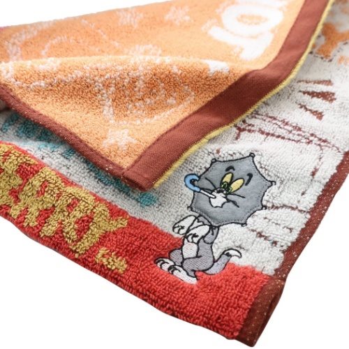 トムとジェリー ハンドタオル ジャガード キャリータオル ミステイクトム キャラクター グッズ メール便可