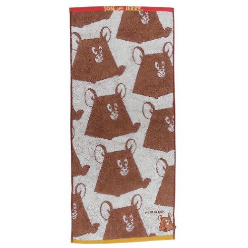 トムとジェリー フェイスタオル 抗菌防臭 ジャガード ロングタオル ごっくんジェリー キャラクター グッズ メール便可