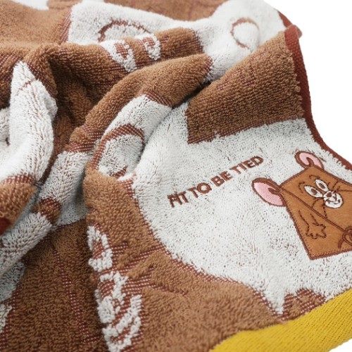 トムとジェリー フェイスタオル 抗菌防臭 ジャガード ロングタオル ごっくんジェリー キャラクター グッズ メール便可