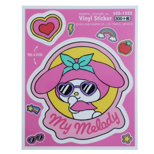 マイメロディ ステッカー ハーフカット サンリオ キャラクター グッズ メール便可