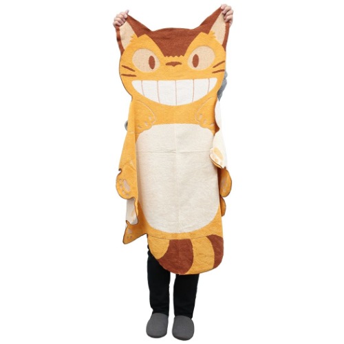 となりのトトロ キッズ タオルケット ダイカット ジャガード お昼寝ケット ネコバスとうたた寝 スタジオジブリ キャラクター グッズ